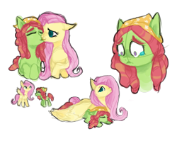 Size: 1536x1220 | Tagged: safe, artist:geisharozu, fluttershy, tree hugger, earth pony, pegasus, pony, crying, female, flutterhugger, kissing, lesbian, mare, shipping, simple background, transparent background, wing blanket