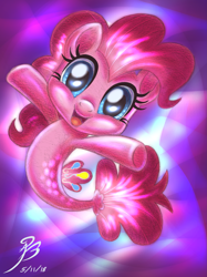 Size: 1669x2232 | Tagged: safe, artist:angelbeedrawings, part of a set, pinkie pie, seapony (g4), cute, diapinkes, seaponified, seapony pinkie pie, solo, species swap