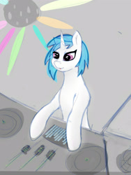 Size: 3000x4000 | Tagged: safe, artist:chapaevv, dj pon-3, vinyl scratch, pony, unicorn, female, horn, mare, solo