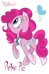 Size: 800x1214 | Tagged: safe, alternate version, artist:emositecc, pinkie pie, earth pony, pony, comic:sparkle, alternate cutie mark, alternate hairstyle, alternate universe, simple background, solo, transparent background