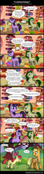 Size: 1304x5162 | Tagged: safe, artist:philosophypony, derpibooru import, apple bloom, applejack, twilight sparkle, oc, earth pony, pony, comic, cutie mark, hilarious in hindsight, ouroboros