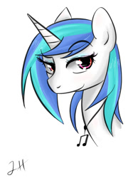 Size: 1550x2000 | Tagged: safe, artist:dashy21, dj pon-3, vinyl scratch, pony, unicorn, female, horn, mare, solo