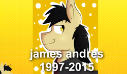 Size: 666x388 | Tagged: safe, artist:jamestempest, pony, fandom, meta, rest in peace, text