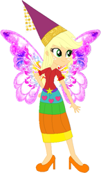 Size: 357x611 | Tagged: safe, artist:selenaede, artist:user15432, applejack, human, equestria girls, apple fairy, base used, clothes, costume, dress, fairy, fairy princess, fairy princess outfit, fairy wings, halloween, halloween costume, high heels, holiday, humanized, princess, princess applejack, princess costume, princess hat, shoes, winged humanization, wings