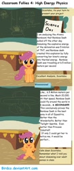 Size: 900x2068 | Tagged: safe, artist:birdco, scootaloo, pegasus, pony, chalkboard, classroom follies, comic, female, filly, solo