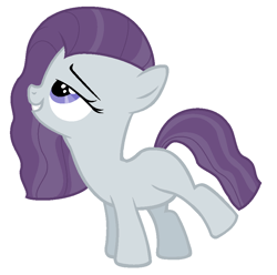 Size: 892x884 | Tagged: safe, artist:unoriginai, oc, oc only, earth pony, pony, blank flank, crack shipping, filly, magical lesbian spawn, offspring, parent:marble pie, parent:rarity, simple background, solo, transparent background