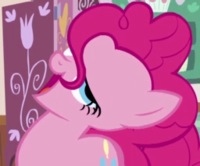 Size: 200x166 | Tagged: safe, screencap, pinkie pie, earth pony, pony, call of the cutie, season 1, cropped, faic, female, great moments in animation, kitchen, mid-blink screencap, picture for breezies, ponk, solo