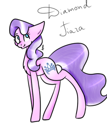 Size: 475x544 | Tagged: safe, artist:scootaloochicken123, diamond tiara, simple background, solo, white background