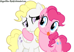 Size: 1024x716 | Tagged: safe, artist:floofyhoof, pinkie pie, surprise, pony, base used, hug, simple background, tongue out, transparent background