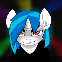 Size: 2400x2400 | Tagged: safe, artist:steam craft, dj pon-3, vinyl scratch, pony, unicorn, simple background, solo