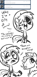 Size: 770x1608 | Tagged: safe, artist:tess, oc, oc only, ask hobo pony, comic, hobo pony, monochrome, tumblr