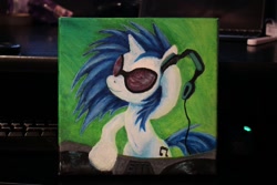 Size: 1280x854 | Tagged: safe, artist:horseez, dj pon-3, vinyl scratch, pony, unicorn, acrylic painting, painting, solo, traditional art