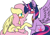 Size: 995x687 | Tagged: safe, artist:tehcherrydeviant6911, artist:tehgamingcherryyt, derpibooru import, fluttershy, twilight sparkle, twilight sparkle (alicorn), alicorn, pegasus, pony, blushing, female, holding hooves, jewelry, lesbian, looking at each other, regalia, shipping, simple background, smiling, spread wings, twishy, white background