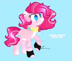 Size: 1024x873 | Tagged: safe, artist:scarlettgames22, pinkie pie, pony, base used, bowtie, solo, watermark