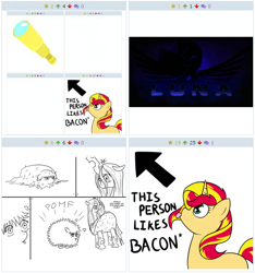 Size: 514x548 | Tagged: safe, screencap, sunset shimmer, pony, derpibooru, exploitable meme, juxtaposition, juxtaposition win, meme, meta