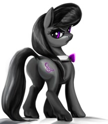 Size: 900x1035 | Tagged: safe, artist:ponsce, octavia melody, earth pony, pony, bowtie, plot, solo, treblebutt, underhoof