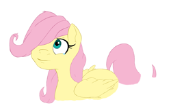 Size: 4230x2688 | Tagged: safe, artist:dragonlor01, fluttershy, pegasus, pony, female, filly, simple background, solo, style emulation, white background