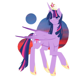 Size: 1024x1024 | Tagged: safe, artist:pinkiecitrine, derpibooru import, twilight sparkle, twilight sparkle (alicorn), alicorn, pony, raised hoof, smiling, solo