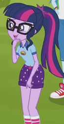 Size: 240x462 | Tagged: safe, derpibooru import, screencap, sci-twi, twilight sparkle, equestria girls, legend of everfree, camp everfree outfits, converse, cute, legs, ponytail, shoes, twiabetes