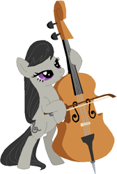 Size: 412x614 | Tagged: safe, artist:ra1nb0wk1tty, artist:selenaede, octavia melody, earth pony, pony, cello, musical instrument, simple background, solo, white background