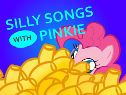 Size: 800x600 | Tagged: artist needed, safe, edit, pinkie pie, earth pony, pony, cheese, food, macaroni, macaroni and cheese, pasta, silly songs, silly songs with pinkie, stock vector, veggietales