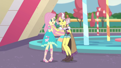Size: 1920x1080 | Tagged: safe, screencap, fluttershy, vignette valencia, better together, equestria girls, rollercoaster of friendship, cellphone, feet, phone, sandals, smartphone
