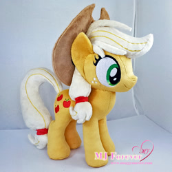 Size: 1134x1134 | Tagged: safe, artist:moggymawee, applejack, irl, photo, plushie, solo