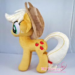 Size: 1134x1134 | Tagged: safe, artist:moggymawee, applejack, irl, photo, plushie, solo