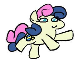 Size: 460x369 | Tagged: safe, artist:jargon scott, bon bon, sweetie drops, earth pony, pony, alternate cutie mark, female, mare, simple background, solo, standing, standing on one leg, white background