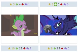 Size: 960x640 | Tagged: safe, screencap, princess luna, spike, alicorn, dragon, pony, princess spike (episode), derpibooru, exploitable meme, juxtaposition, juxtaposition win, meme, meta