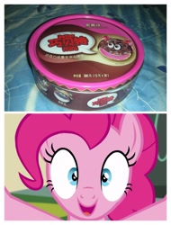 Size: 3106x4096 | Tagged: safe, pinkie pie, earth pony, pony, chinese, cookie, food, happy
