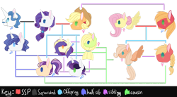 Size: 1023x563 | Tagged: safe, artist:aquadove, applejack, big macintosh, fancypants, fluttershy, rarity, oc, earth pony, pegasus, pony, unicorn, family tree, female, fluttermac, lesbian, magical lesbian spawn, male, offspring, parent:applejack, parent:big macintosh, parent:fancypants, parent:fluttershy, parent:rarity, parents:fluttermac, parents:rarijack, parents:raripants, rarijack, raripants, shipping, straight