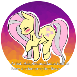 Size: 2000x2000 | Tagged: safe, artist:phenioxflame, fluttershy, pegasus, pony, base used, icon, older, simple background, solo, transparent background