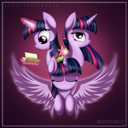 Size: 5000x5000 | Tagged: safe, artist:creativitybox18, derpibooru import, twilight sparkle, twilight sparkle (alicorn), alicorn, pony, absurd resolution, book, eyes closed, magic, solo, spread wings, telekinesis