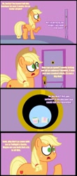 Size: 437x994 | Tagged: safe, artist:jamesawilliams1996, applejack, rarity, earth pony, pony, unicorn, eating, female, stressed