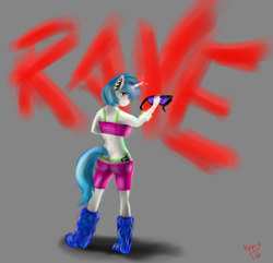 Size: 4062x3911 | Tagged: safe, artist:hippik, dj pon-3, vinyl scratch, anthro, plantigrade anthro, absurd resolution, clothes, panties, solo, thong, underwear