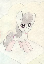 Size: 683x986 | Tagged: safe, artist:slightlyshade, octavia melody, earth pony, pony, clothes, socks, solo, traditional art