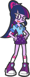 Size: 309x792 | Tagged: safe, artist:rvceric, derpibooru import, sci-twi, twilight sparkle, equestria girls, legend of everfree, camp everfree logo, camp everfree outfits, clothes, converse, glasses, ponytail, shoes, simple background, sneakers, solo, transparent background