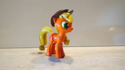 Size: 3840x2160 | Tagged: safe, artist:enter24, applejack, earth pony, pony, figure, handmade, hat, sculpture, traditional art