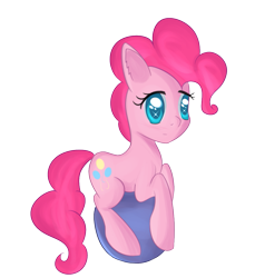 Size: 955x1042 | Tagged: artist needed, safe, pinkie pie, earth pony, pony, ball, simple background, solo, transparent background