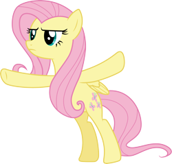 Size: 3136x3000 | Tagged: safe, artist:cloudyglow, fluttershy, pegasus, pony, do princesses dream of magic sheep, female, mare, simple background, solo, t pose, transparent background, vector