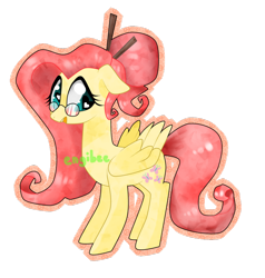 Size: 800x840 | Tagged: safe, artist:kaikururu, fluttershy, pegasus, pony, alternate hairstyle, floppy ears, folded wings, glasses, hair bun, hairpin, heart eyes, looking sideways, open mouth, outline, simple background, smiling, solo, standing, transparent background, wingding eyes, wings