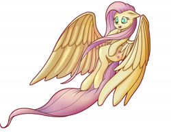 Size: 2373x1839 | Tagged: safe, artist:stratodraw, fluttershy, pegasus, pony, cute, female, mare, shyabetes, simple background, smiling, solo