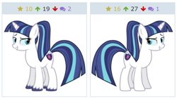 Size: 610x345 | Tagged: safe, gleaming shield, shining armor, pony, unicorn, derpibooru, exploitable meme, female, implied selfcest, juxtaposition, juxtaposition win, lesbian, meme, meta, rule 63, self ponidox, selfcest, shipping