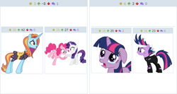 Size: 509x270 | Tagged: safe, derpibooru import, pinkie pie, rarity, sassy saddles, twilight sparkle, earth pony, pony, unicorn, derpibooru, exploitable meme, future twilight, juxtaposition, juxtaposition win, juxtaposition winception, meme, meta