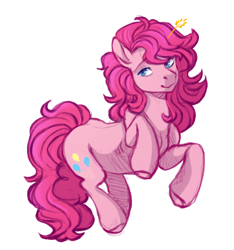 Size: 1632x1743 | Tagged: safe, artist:1an1, pinkie pie, earth pony, pony, female, mare, simple background, solo, white background