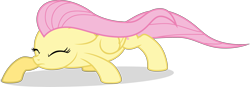 Size: 4753x1662 | Tagged: safe, artist:tomfraggle, fluttershy, pegasus, pony, hurricane fluttershy, eyes closed, female, mare, simple background, solo, squatting, transparent background, vector, windswept mane