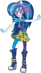 Size: 575x1033 | Tagged: safe, dj pon-3, vinyl scratch, equestria girls, rainbow rocks, box art, merchandise, ponied up, simple background, solo, transparent background