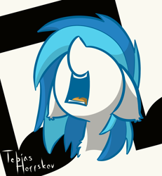 Size: 2000x2160 | Tagged: safe, artist:fakskis, dj pon-3, vinyl scratch, pony, unicorn, chest fluff, ear fluff, floppy ears, open mouth, solo, teeth