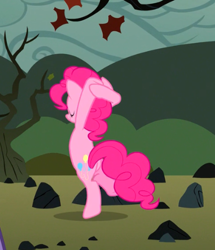 Size: 404x470 | Tagged: safe, artist:relatablepicturesofpinkiepie, pinkie pie, pony, arm behind head, ballerina, bipedal, dancing, female, mare, pretty, rear view, solo, standing, vector